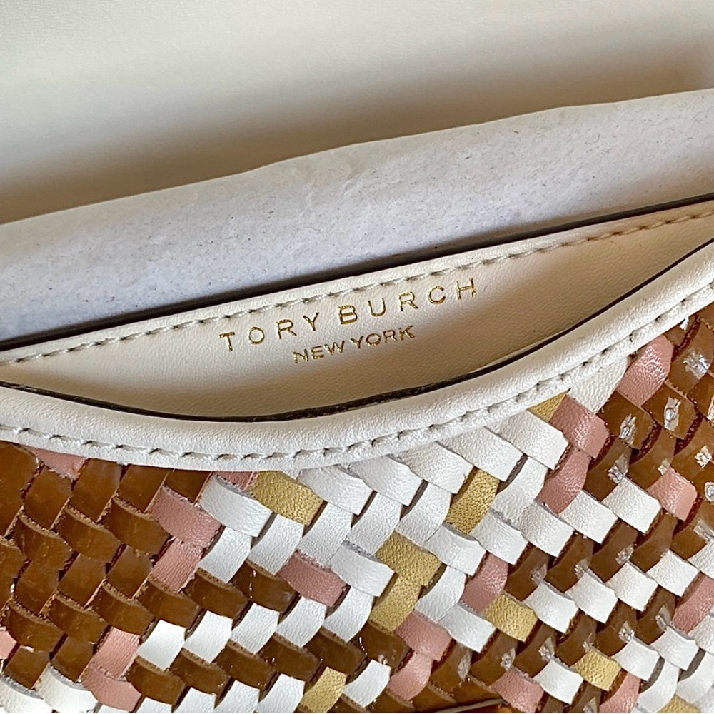 NEW Tory Burch Britten Multicolor Leather Woven Crossbody Shoulder Summer Bag - Picture 8 of 10